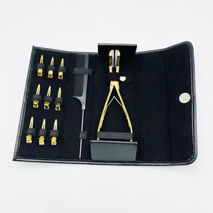 Kit de herramientas de extensión de cabello de Color de plasma dorado profesional Juego de alicates de eliminación de acero inoxidable sostenible y cuentas Cabello virgen humano - Product Image 2