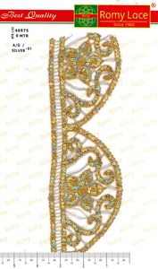 Tùy chỉnh thân thiện với môi long lanh biên giới ren hoa mẫu thanh lịch dokoh appliques hotfix vá dòng băng Dải Arab kaftan - Product Image 4