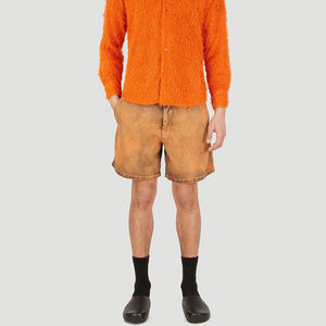 Shorts en denim délavé écologiques décontractés pour hommes, coupe confortable, respirants, doux, parfaits pour l'été - Product Image 2