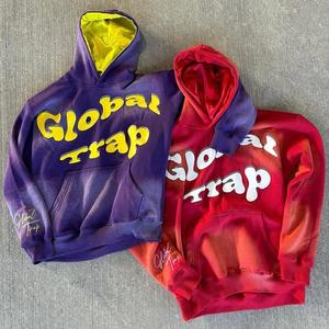 เสื้อฮู้ดผ้าซักลายกรดสไตล์วินเทจเสื้อสเวตเตอร์แบบสวมหัวทรงโอเวอร์ไซส์พิมพ์ลายปักโลโก้ได้ตามต้องการ - Product Image 1