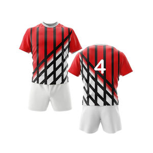 Sublimación personalizada Rugby Fútbol Jersey Uniformes Camisa transpirable y pantalones cortos Conjunto Ropa personalizada - Product Image 6