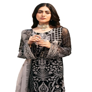 ชุดเดรสปาร์ตี้สำหรับผู้หญิงผ้าชีฟองสไตล์ปากีสถานและอินเดีย - Product Image 1