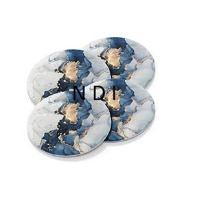 <b>Set</b> Of 2 Rounded Shape Most Popular Product <b>Marble</b> Coaster Tea Cup Pads or Matt For <b>Dinner</b> Party Tableware <b>Marble</b> Coaster - Product Image 2