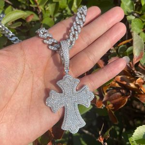 Lab Grown Diamond Iced Out <b>Cross</b> Pendant Rapper Style Hip Hop Pendant For Him Luxury Hip Hop Necklace - Product Image 5