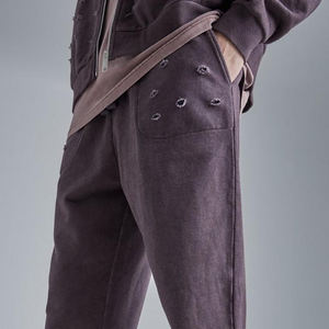 Pantalones Cargo de Alta Calidad para Otoño e Invierno, Corte Ajustado, Estilo Jogger, Cintura Elástica, Lona 100% Algodón, Casuales para Hombre - Product Image 6