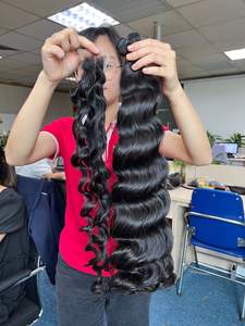 Paquets de cheveux de qualité supérieure, cheveux naturels ondulés 100%, cheveux vierges crus, Vietnam, prix de gros - Product Image 5