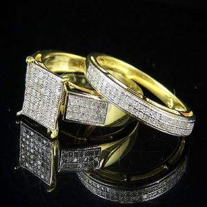 Diseño de declaración de moda Diseño cuadrado de lujo Iced Out Moissanite Diamante tachonado Hombres 925 Anillo de plata Joyería - Product Image 4