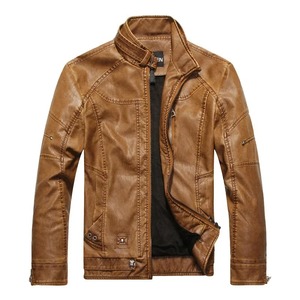 Chaqueta de Cuero Personalizada para Hombre 2025, Cuello Mao, Informal, Transpirable, de Secado Rápido, Diseño de Moda de Alta Calidad para Invierno - Product Image 2