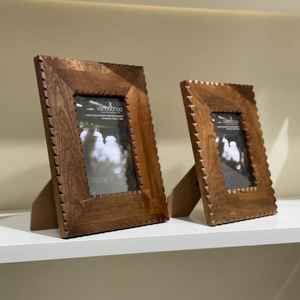 Marco DE FOTOS P con marco personalizado, marcos de fotos rectangulares de lujo, marco de piedra natural hecho a mano, marco de fotos para sala de estar para mujer - Product Image 1