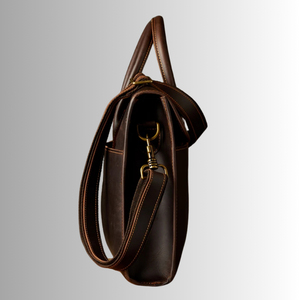 กระเป๋าเอกสารหนังแท้แบบคลาสสิกกันน้ำสำหรับทุกเพศ ใช้ใส่แล็ปท็อป กระเป๋าถือสำหรับธุรกิจ กระเป๋าสะพายข้างสำหรับทำงานประจำวัน - Product Image 5