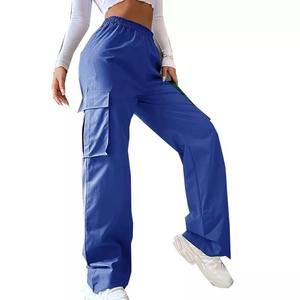 OEM Pantalon évasé à jambes larges pour femmes à forte demande Nouveau pantalon décontracté de combat cargo extensible et respirant - Product Image 3