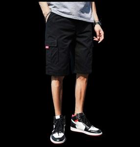 กางเกงวอร์มผ้าคอตตอนแบบผูกเชือกสำหรับผู้ชายกางเกงจ็อกเกอร์ผ้าดิบขอบจ็อกเกอร์แบบวินเทจสำหรับฤดูร้อนซีดจาง - Product Image 4