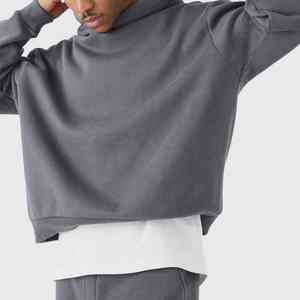 Conjunto Deportivo de 2 Piezas para Hombre, Sudadera con Capucha Extra Grande de Felpa 100% Algodón de 600 Gsm, Pantalones Jogger Holgados, Invierno 2026, Alta Calidad - Product Image 4