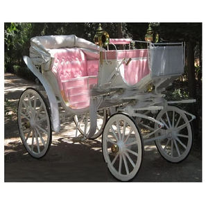 Carruaje de Caballos Barroco Negro Abierto, Carruaje de Caballos de Cuatro Plazas para Turismo en Venta, Carruaje de Caballos Brougham Negro para Turismo - Product Image 4