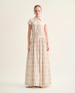 Vestido camisero de manga corta de algodón Solea Liberty para mujer, estilo elegante Empire, telas de alta calidad, servicios ODM hechos en Vietnam - Product Image 3