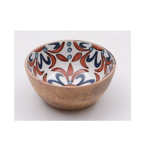 Saladier en bois sculpté à la main, bol en bois personnalisé de forme ronde de couleur naturelle pour les ustensiles de cuisine, les articles ménagers, la Table, le bol de la maison et de l'hôtel - Product Image 1