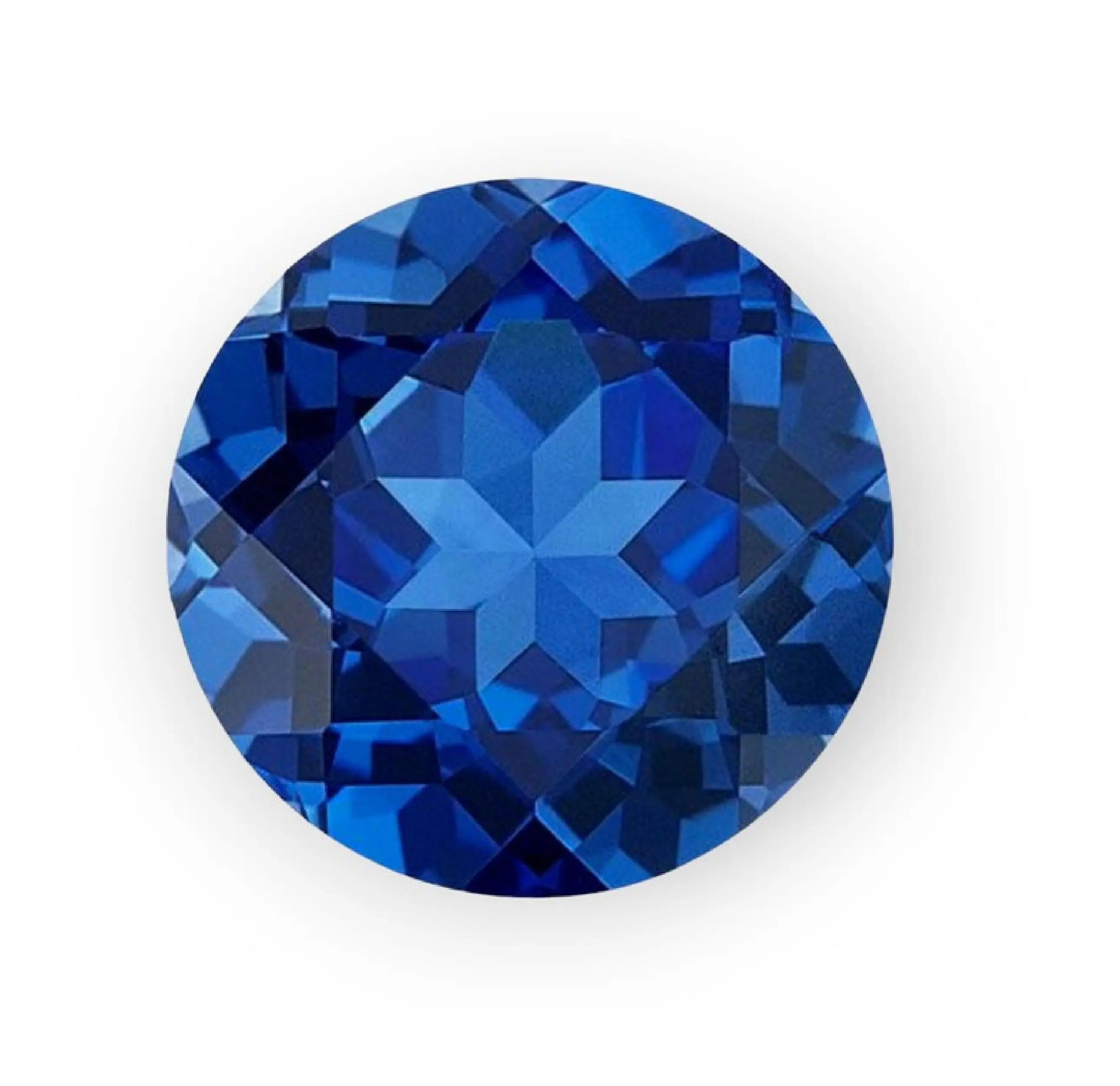 Nhân tạo tổng hợp nhân tạo phòng thí nghiệm phát triển đá Sapphire Vòng cắt thủy nhiệt Sapphire màu xanh Corundum đá quý giấy chứng nhận