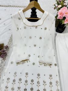 งานปัก duppata kurta และด้านล่างสำหรับงานปาร์ตี้ - Product Image 4