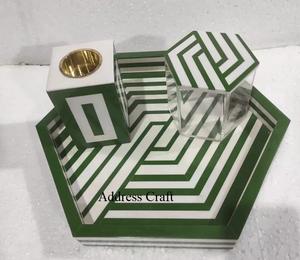 Quemador de incienso con incrustaciones de resina de estilo clásico moderno de lujo, caja Bacoor de forma redonda, cilantro de sándalo para decoración de boda de Hotel y hogar - Product Image 5