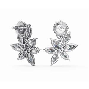 Pendientes de Diamantes Cultivados en Laboratorio, Corte Marquesa y Pera, Oro de 9 Quilates, Joyería de Diseño, Proveedor Mayorista de Exportación OEM - Product Image 3