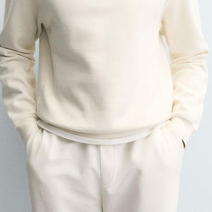 Sudadera de Forro Polar de Algodón y Poliéster para Hombre, Cuello Alto, Servicio OEM para Pedidos al por Mayor, Mangas Largas con Logotipo Personalizado, Estilo Casual - Product Image 5