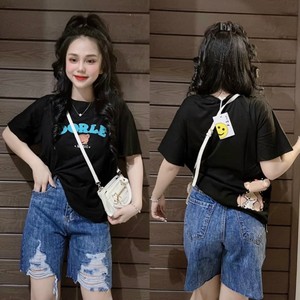 Camiseta informal para mujer Cuello redondo Algodón transpirable Embalaje personalizado Precio competitivo Fabricante de Vietnam Lavable - Product Image 5