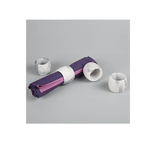 Modern <b>Marble</b> Napkin Ring Holder Round Shape Handmade Napkin Ring for Table <b>Settings</b> <b>Dinner</b> Parties with Sale - Product Image 3