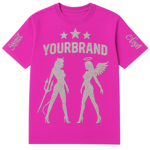Vente en gros de t-shirt avec strass logo personnalisé en cristal bling streetwear t-shirt surdimensionné en coton lourd fournisseur d'usine OEM - Product Image 6