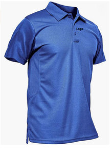 Malla de algodón transpirable Sensación suave Ajuste clásico Cuello de polo acanalado Tapeta de tres botones Piqué Algodón Poloshirts Camiseta de golf - Product Image 2