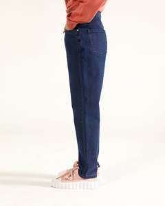 Pantalones Vaqueros bootcut para mujer hechos con algodón elástico, pantalones vaqueros transpirables de secado rápido, pantalones vaqueros rectos sueltos de cintura alta - Product Image 3