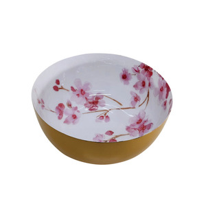 Bol rond de service en fer avec bol à salade de couleur noire martelée pour la décoration de cuisine et de table faite à la main en vrac - Product Image 4