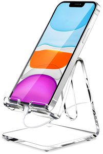 Acrylic Mobile <b>Phone</b> <b>Stand</b> Clear Freestanding Display Holder <b>For</b> Retail Store Department Store Use - Product Image 2