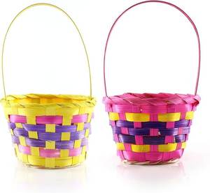 Panier de rangement en feuilles de palmier naturelles tissées, écologiques, de haute qualité, fait à la main, personnalisable, boîte d'emballage cadeau multi-usages - Product Image 5