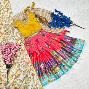 Premium Collection Heavy Chinon With Print And Sequins <b>Work</b> Kids Lehenga Choli Manufacturer And Supplier From Surat - Product Image 3
