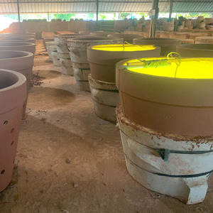 Personalizado Vietnam rústico antiguo estilo Atlántico al aire libre jardín decorativo macetas de cerámica conjunto jarrón de arcilla de cerámica decoración del hogar - Product Image 3