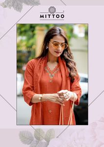 Kurtis, pantalon et dupatta en coton Shifli imprimé de qualité supérieure pour femmes, vêtements indiens et pakistanais décontractés, vente à l'exportation, longueur genou, coupe régulière - Product Image 5