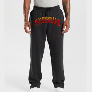 Venta al por mayor de pantalones de hombre personalizados Fleece Heavyweight Washed pantalones de chándal Streetwear Hip Hop de talla grande pantalones de chándal holgados - Product Image 1