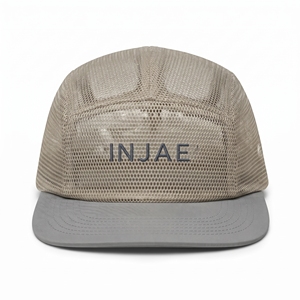 Casquette en maille 5 panneaux respirante réglable unisexe décontractée printemps-été, vente en gros, logo personnalisé, haute qualité, OEM ODM, faible MOQ - Product Image 1