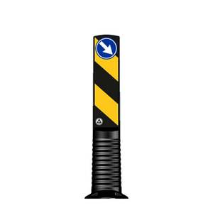 Señal de Barrera Media Flexible de 80 cm con Flecha Reflectante LED para Seguridad Vial en Carreteras - Product Image 1