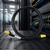Kabel Ethernet Cat6a Super Fleksibel 10Gbps 26/28AWG Tembaga Murni RJ45 Patch Cord Kabel LAN Jaringan untuk Pusat Data & Server