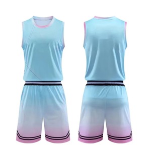 Uniforme de basket-ball d'été respirant de haute qualité pour hommes et femmes, couleurs et logo personnalisés, matière 100% polyester - Product Image 1