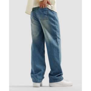 กางเกงยีนส์ทรงตรงสไตล์วินเทจ Y2K แบบ Stonewashed ตกแต่งด้วยลายปะติดปะต่อสไตล์ฮิปฮอป ปักลาย ดีไซน์แบบ Multi-Washed ทรงหลวมสำหรับฤดูหนาว - Product Image 2