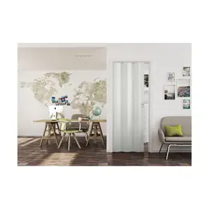 Premium White Pine PVC Bi-Fold Door - Luciana Model With Silver Lock 88.5x214cm - Classic Look, Enhanced Security