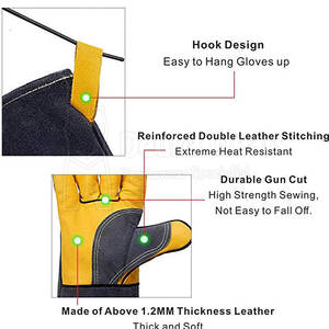 Guantes de seguridad de alta calidad transpirables de tamaño personalizado para guantes de soldadura unisex de último diseño - Product Image 4