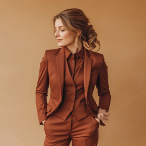Conjunto de Traje para Mujer, Dos Piezas, Blazer y Pantalones, Ropa Profesional de Negocios, Ropa de Oficina para el Trabajo, Viajes y Conferencias - Product Image 5