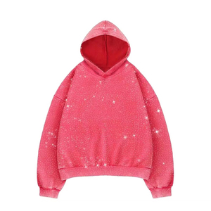 Sudadera con Capucha Lisa de Algodón 100% para Hombre, Sudadera de Moda Urbana con Pedrería, Suave, Cómoda e Informal - Product Image 1