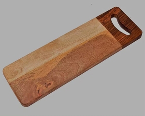Tabla de cortar de madera de pino de último diseño con acabado natural en forma de rectángulo para uso en la cocina del hogar y el restaurante - Product Image 5