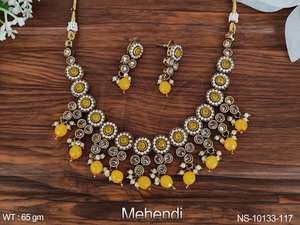 Bijoux traditionnels de créateur polonais Mehendi, Design de Style fantaisie, collier de fête, ensemble de colliers anciens pour femmes - Product Image 3