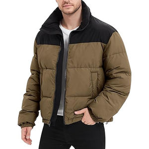 Windproof Down Bubble Hooded Puffer Jackets for <b>Mens</b> Custom Logo Filled Down Puffer Jackets with logo two tone jackets - Product Image 1