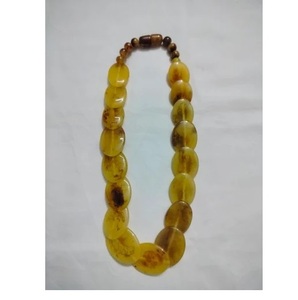 Collier en résine écologique de qualité supérieure, acrylique lucite, bijoux de mariage indiens tendance, style perles classiques pour femmes - Product Image 1
